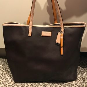 Brown Coach Shoulder Tote!